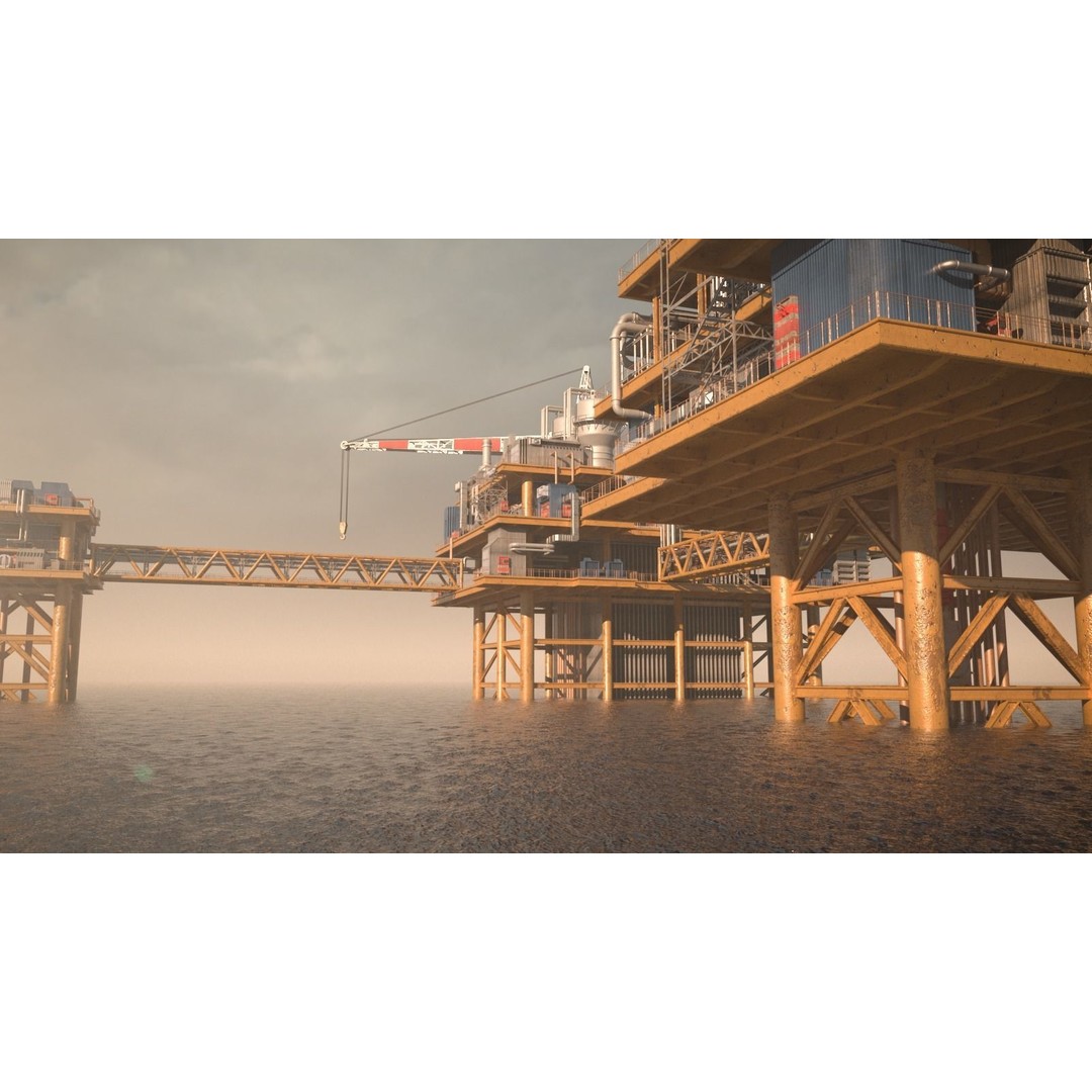 Oil Platform 3D Model – Game Ready Asset for Unreal Engine - View 4
