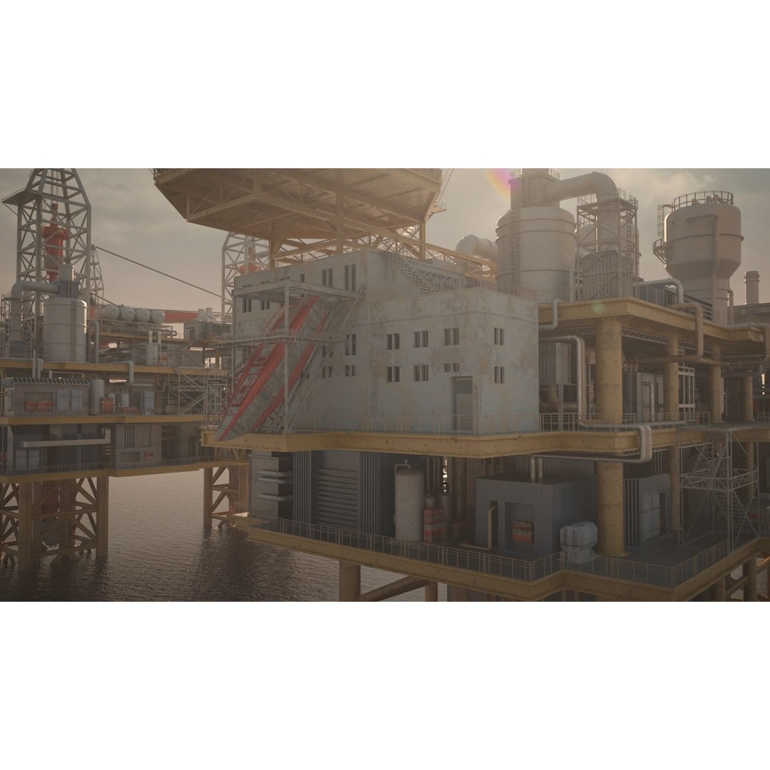 Oil Platform 3D Model – Game Ready Asset for Unreal Engine - View 8
