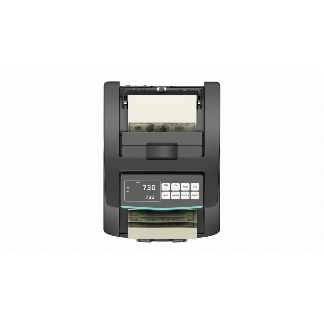 Electronic Money Counting Machine 3D Model – PBR Textured, Game-Ready Formats - View 7
