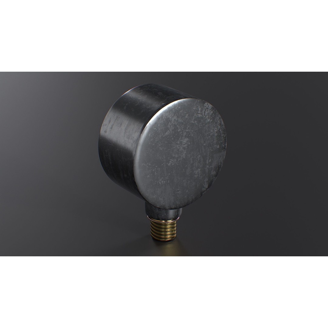 Pressure Gauge 3D Model – Low Poly PBR Game Asset, FBX, OBJ - View 5