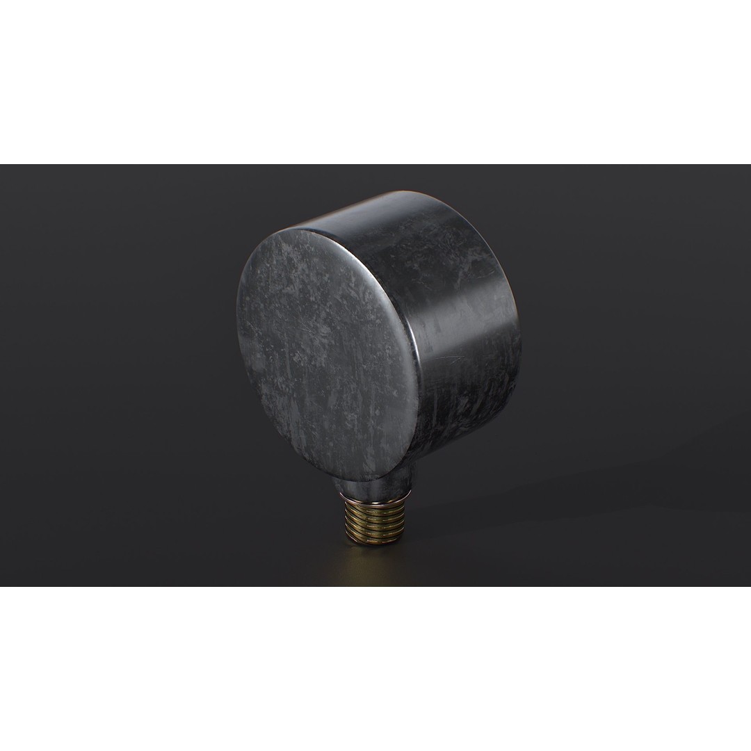 Pressure Gauge 3D Model – Low Poly PBR Game Asset, FBX, OBJ - View 6