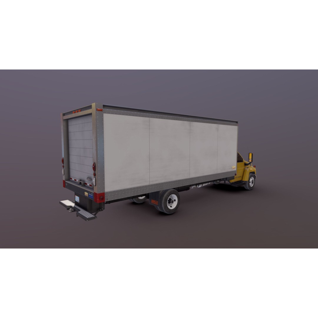 Box Truck 3D Model – Low Poly Game Ready Vehicle with PBR Textures - View 20