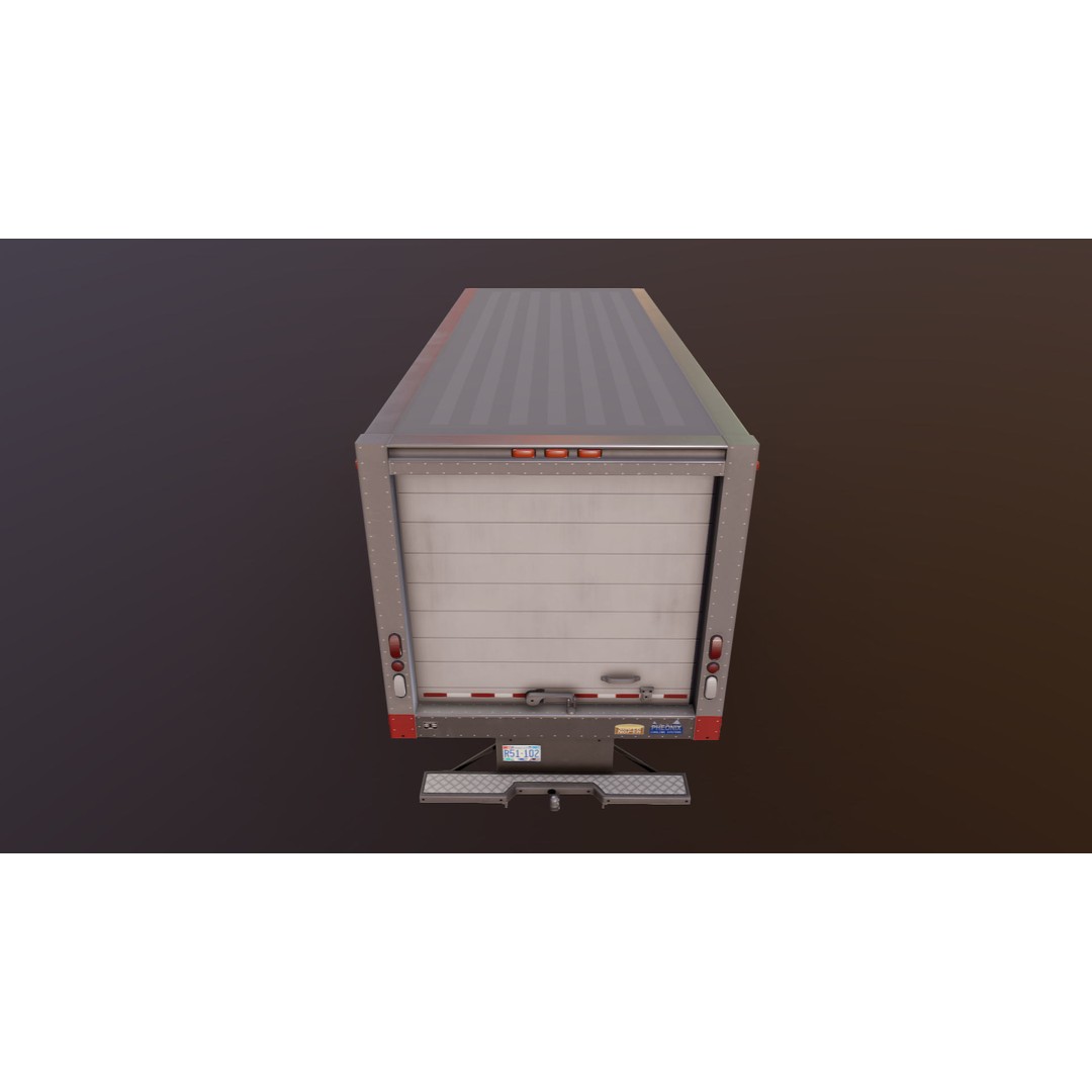 Box Truck 3D Model – Low Poly Game Ready Vehicle with PBR Textures - View 24