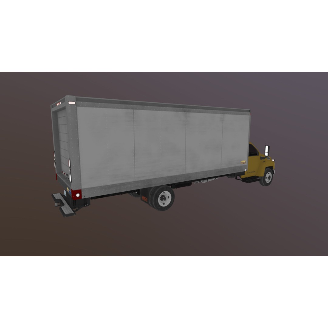 Box Truck 3D Model – Low Poly Game Ready Vehicle with PBR Textures - View 38