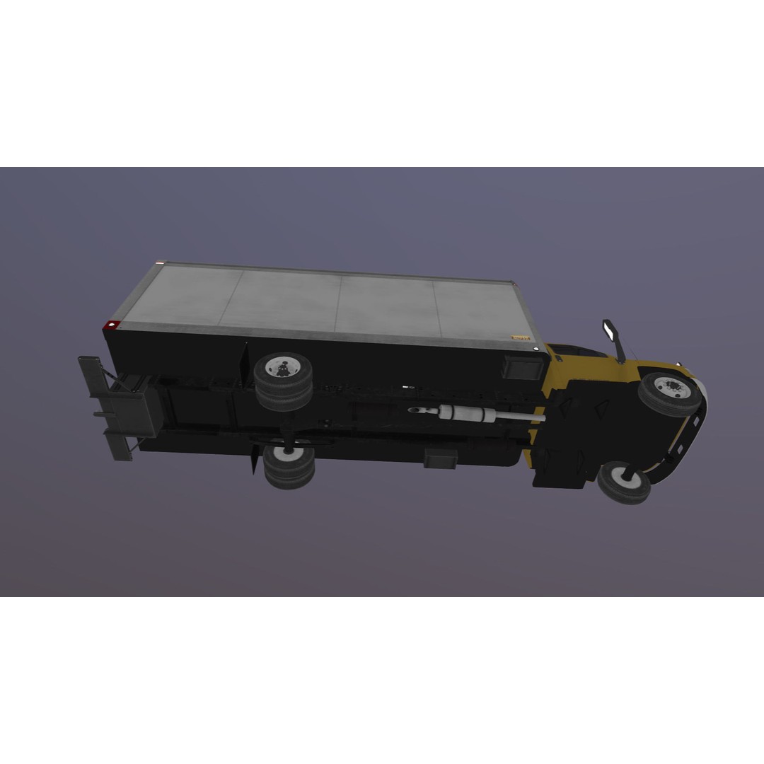 Box Truck 3D Model – Low Poly Game Ready Vehicle with PBR Textures - View 39