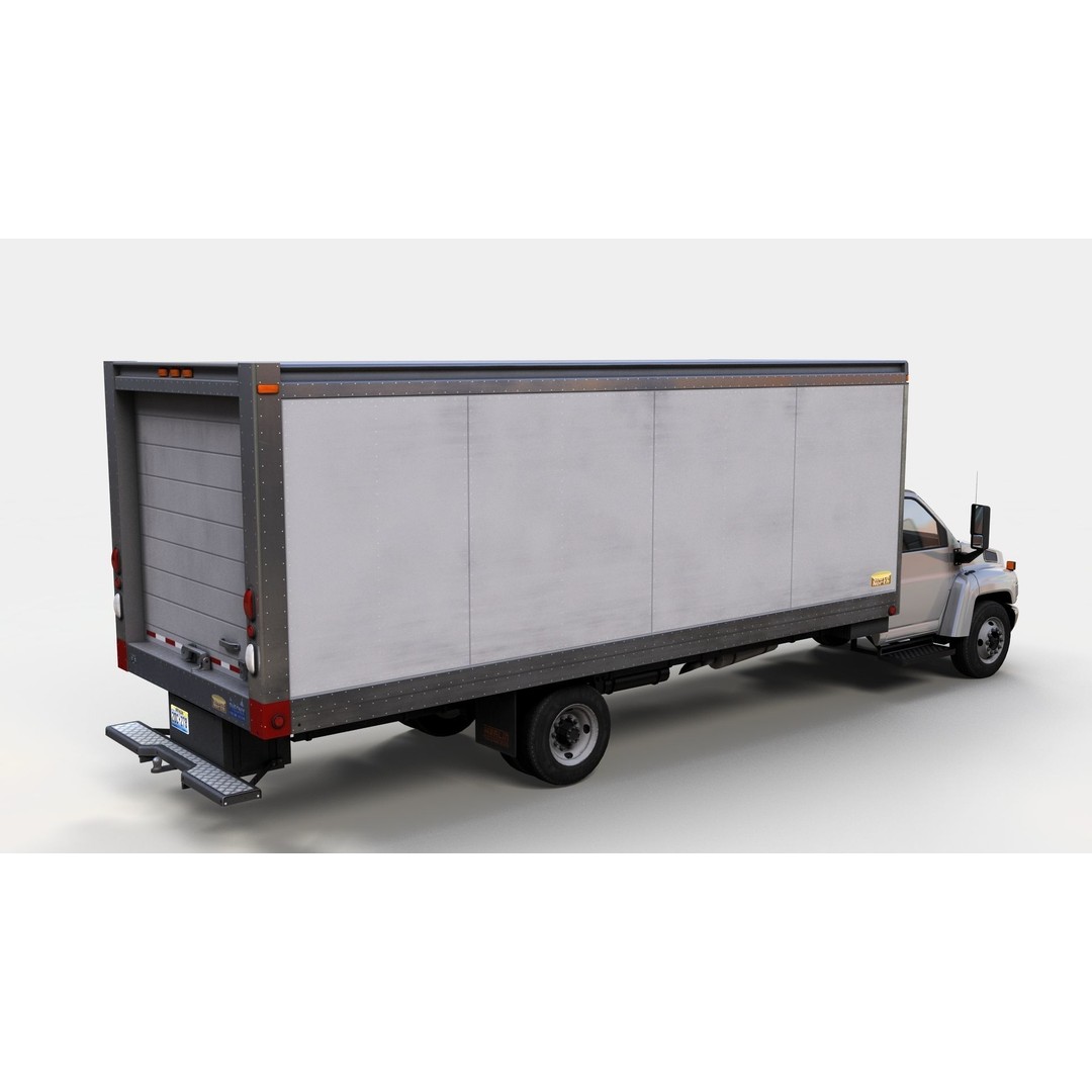 Box Truck 3D Model – Low Poly Game Ready Vehicle with PBR Textures - View 4
