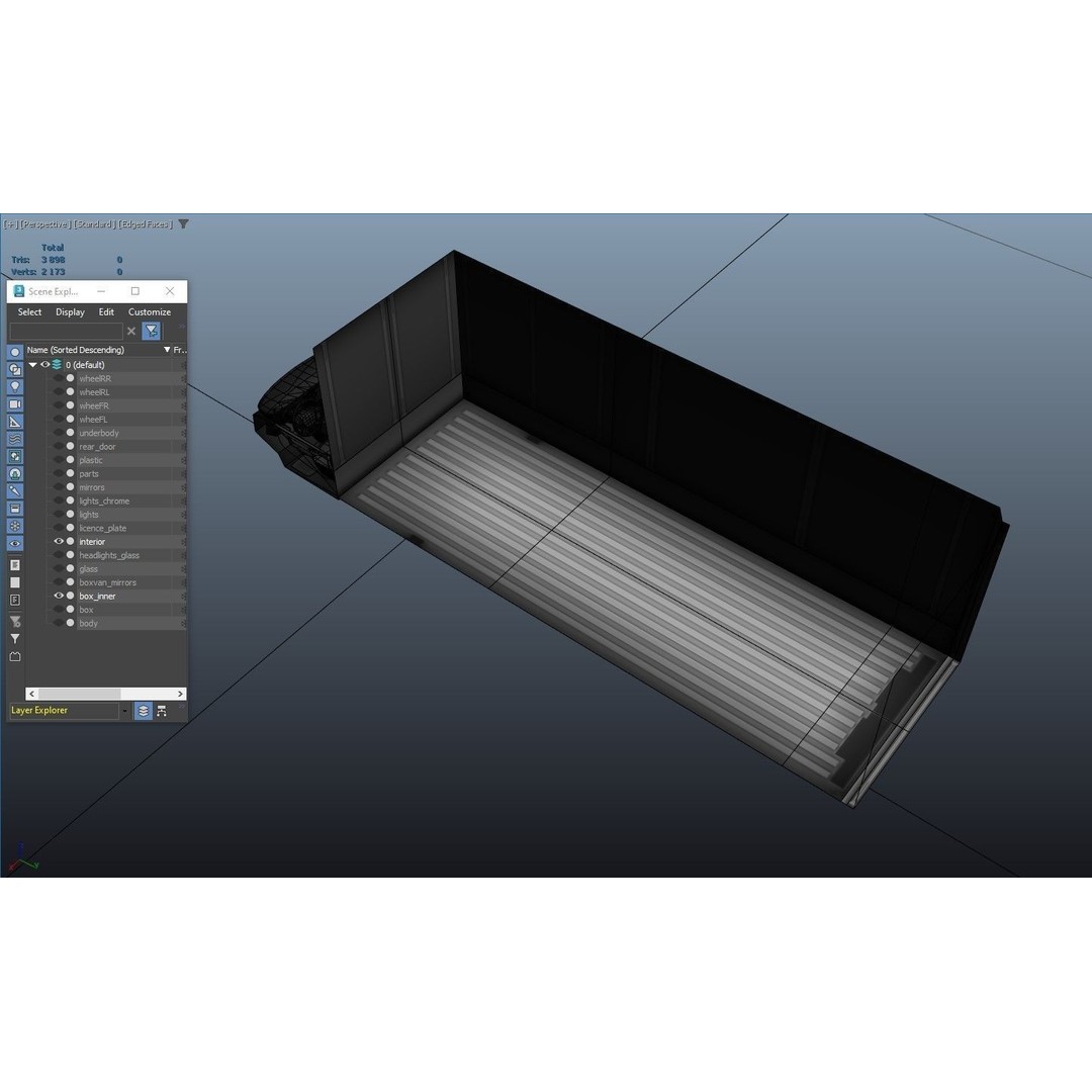 Box Truck 3D Model – Low Poly Game Ready Vehicle with PBR Textures - View 41