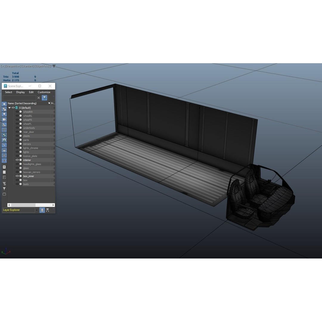 Box Truck 3D Model – Low Poly Game Ready Vehicle with PBR Textures - View 42