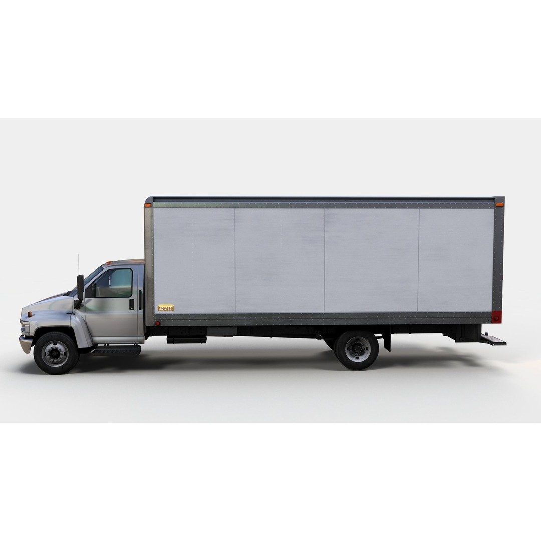 Box Truck 3D Model – Low Poly Game Ready Vehicle with PBR Textures - View 6