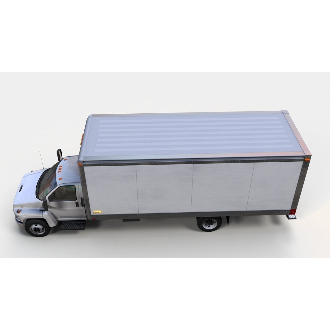 Box Truck 3D Model – Low Poly Game Ready Vehicle with PBR Textures - View 7