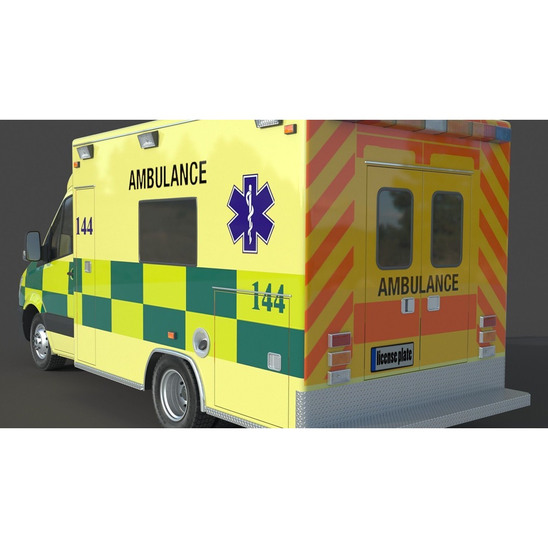 Mercedes Benz Sprinter 516 CDI Ambulance 3D Model – High Poly Vehicle, FBX, OBJ - View 11