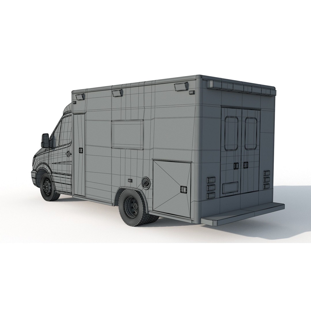 Mercedes Benz Sprinter 516 CDI Ambulance 3D Model – High Poly Vehicle, FBX, OBJ - View 16