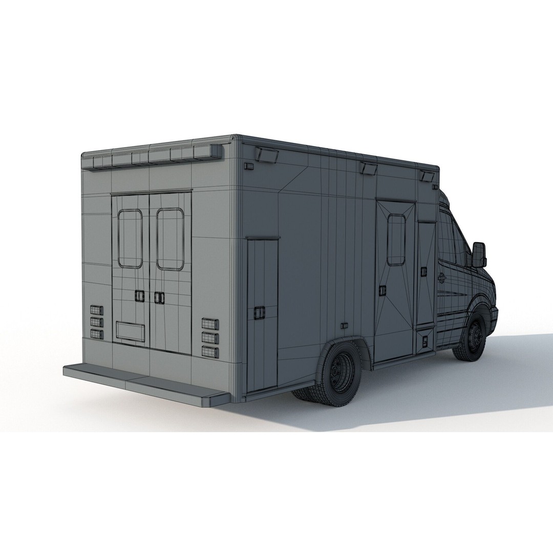 Mercedes Benz Sprinter 516 CDI Ambulance 3D Model – High Poly Vehicle, FBX, OBJ - View 17