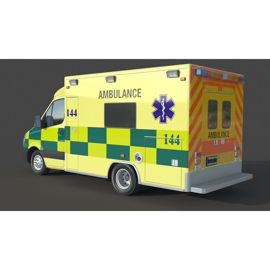 Mercedes Benz Sprinter 516 CDI Ambulance 3D Model – High Poly Vehicle, FBX, OBJ - View 7