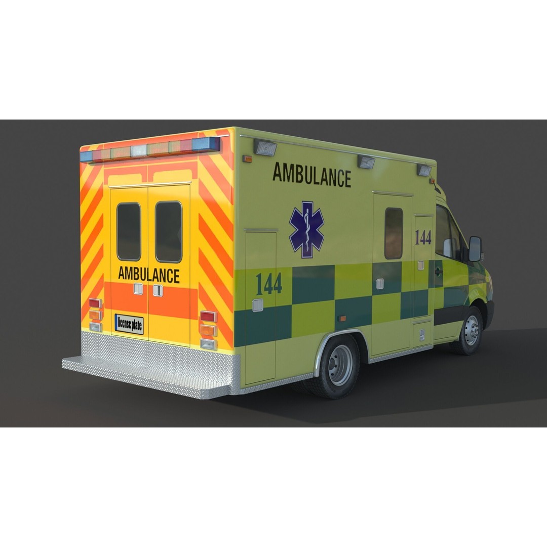 Mercedes Benz Sprinter 516 CDI Ambulance 3D Model – High Poly Vehicle, FBX, OBJ - View 8