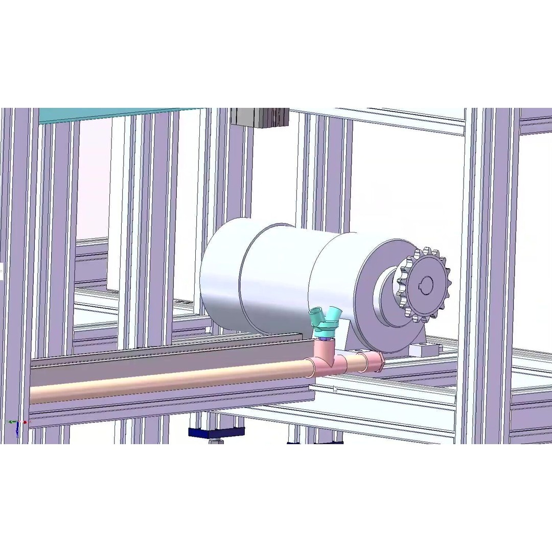Engine Assembly Line Conveyor System 3D Model – High-Throughput Automation, FBX - View 13