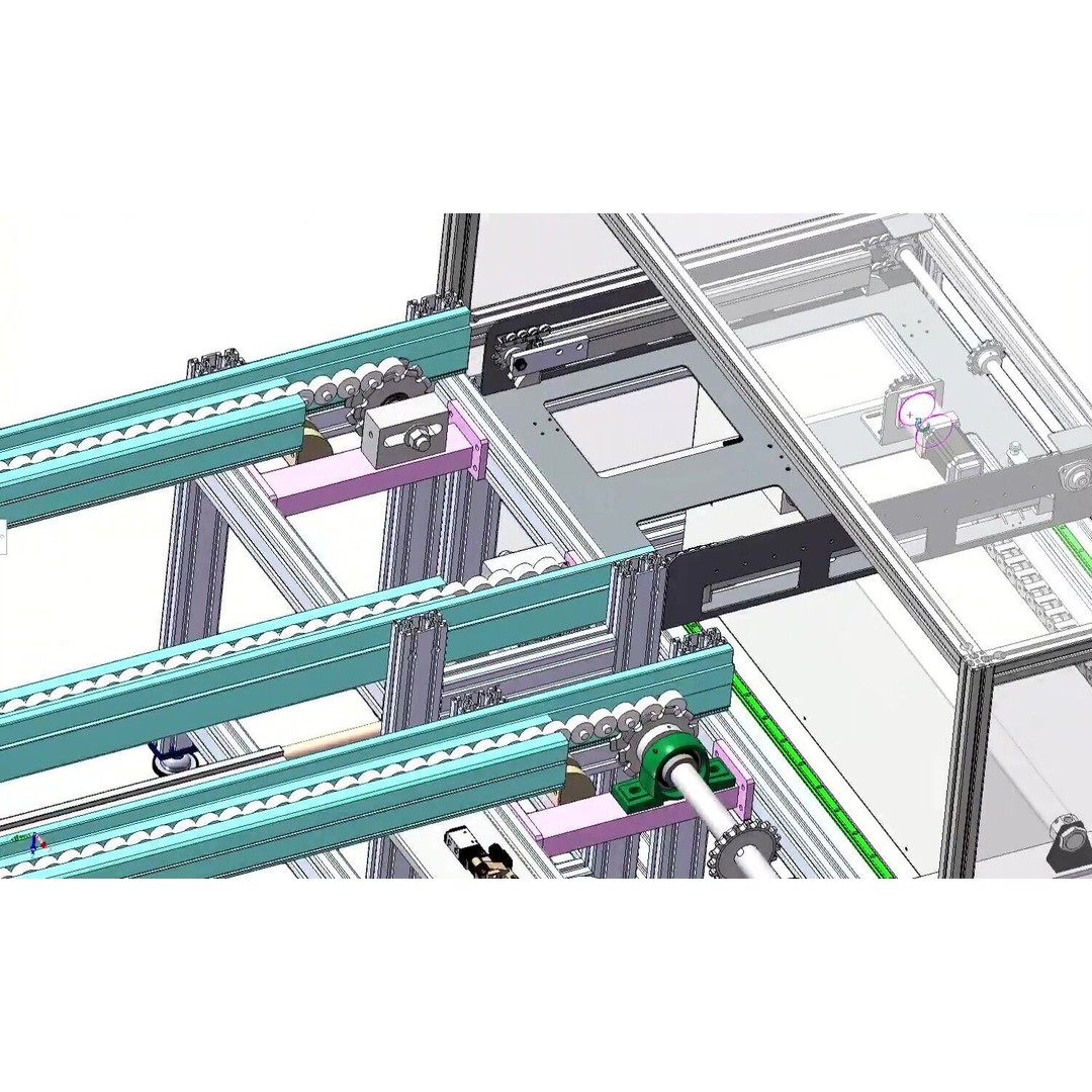 Engine Assembly Line Conveyor System 3D Model – High-Throughput Automation, FBX - View 14