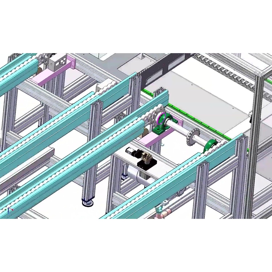 Engine Assembly Line Conveyor System 3D Model – High-Throughput Automation, FBX - View 16