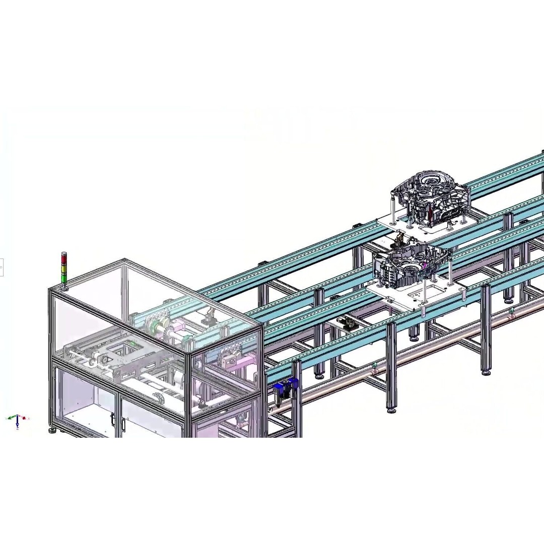 Engine Assembly Line Conveyor System 3D Model – High-Throughput Automation, FBX - View 18
