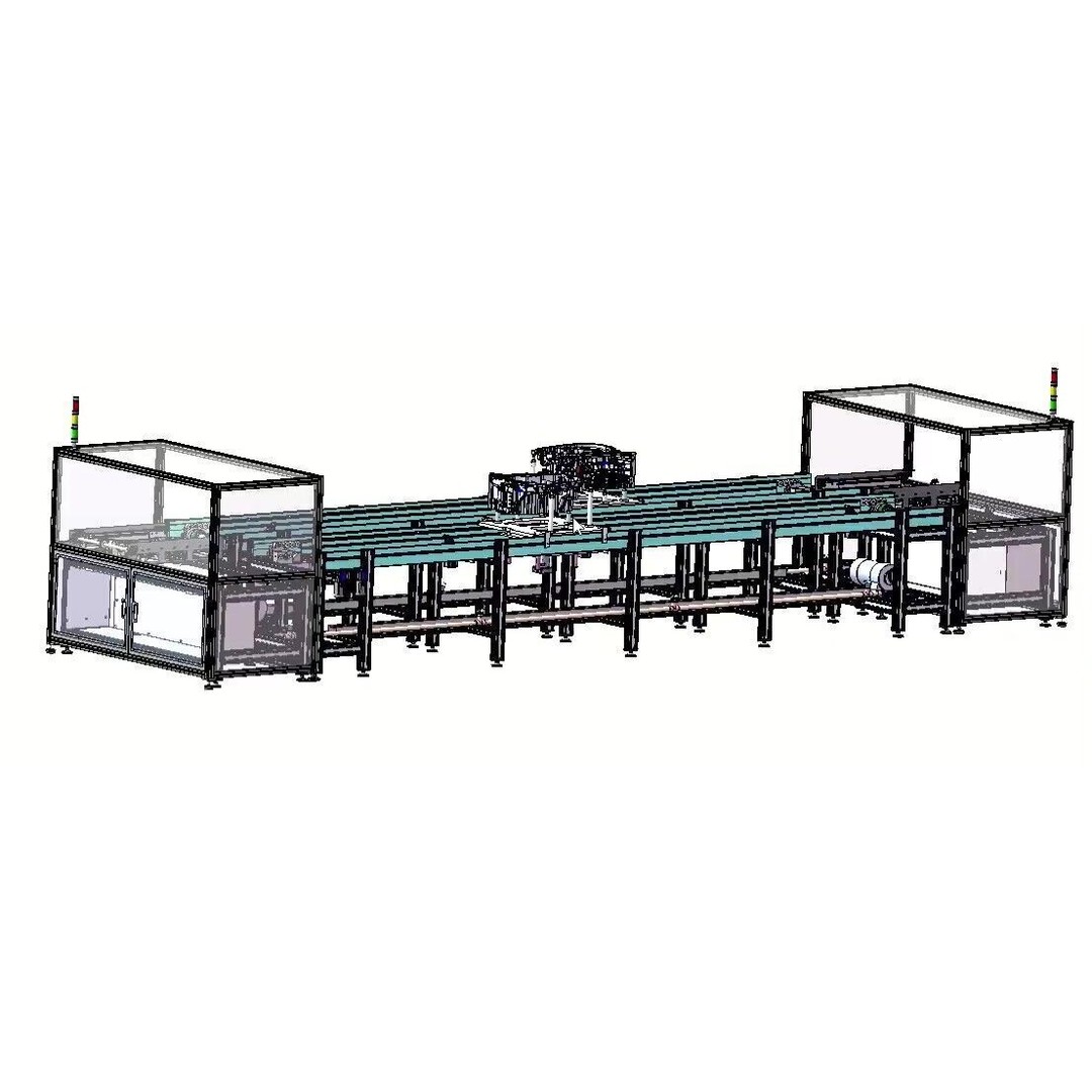 Engine Assembly Line Conveyor System 3D Model – High-Throughput Automation, FBX - View 3