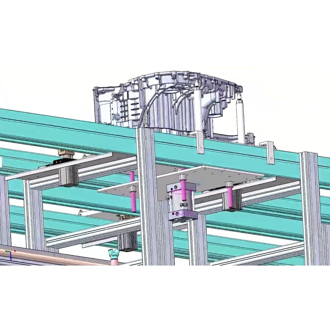 Engine Assembly Line Conveyor System 3D Model – High-Throughput Automation, FBX - View 9