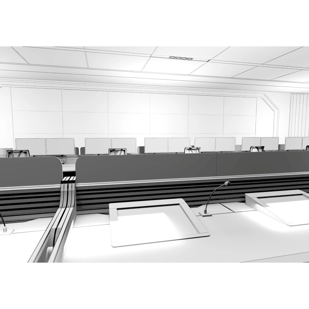 Control Room 3D Model – Detailed Office Environment, FBX, OBJ - View 21