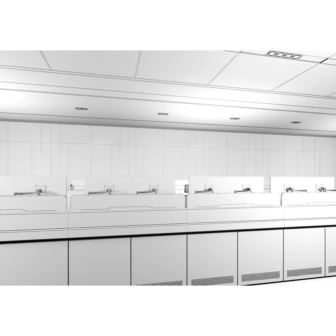 Control Room 3D Model – Detailed Office Environment, FBX, OBJ - View 23