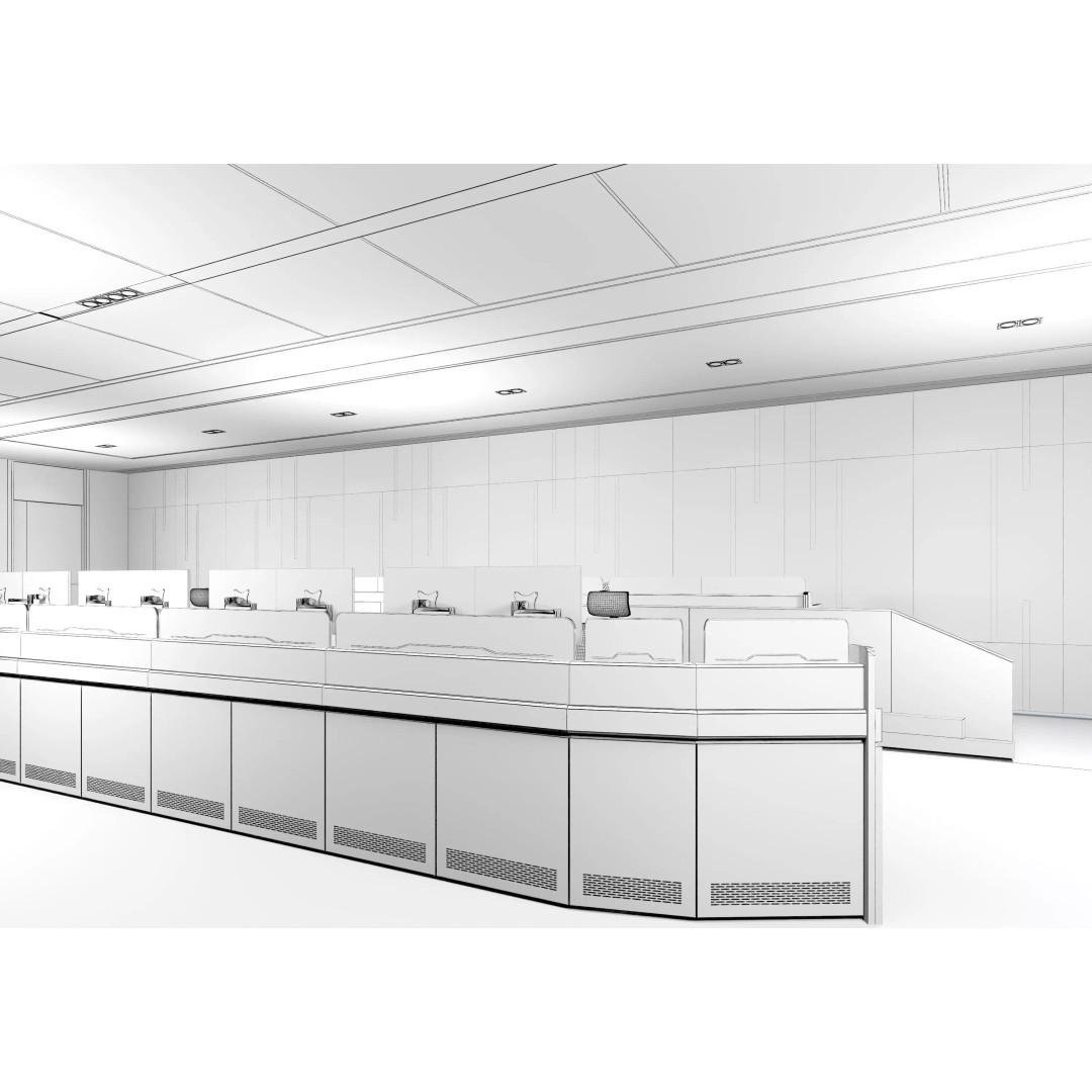 Control Room 3D Model – Detailed Office Environment, FBX, OBJ - View 24