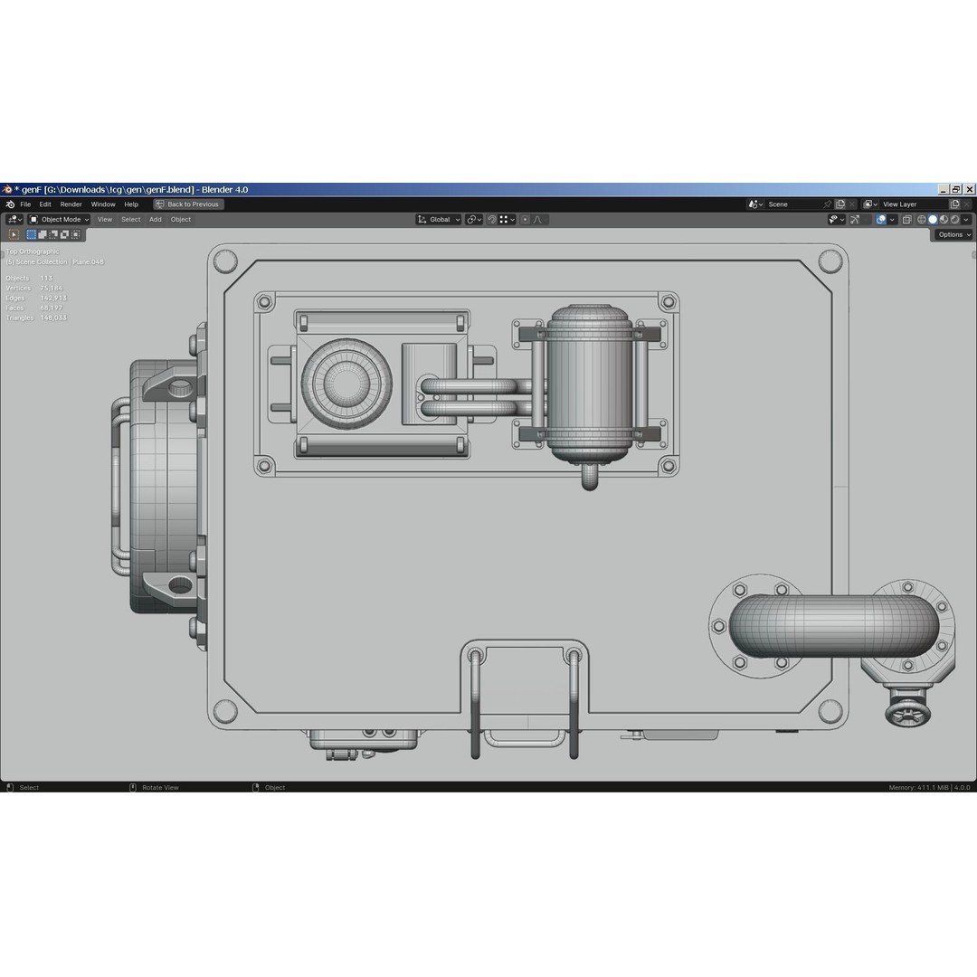 Sci-Fi Generator 3D Model – Industrial Transformer with PBR Textures
