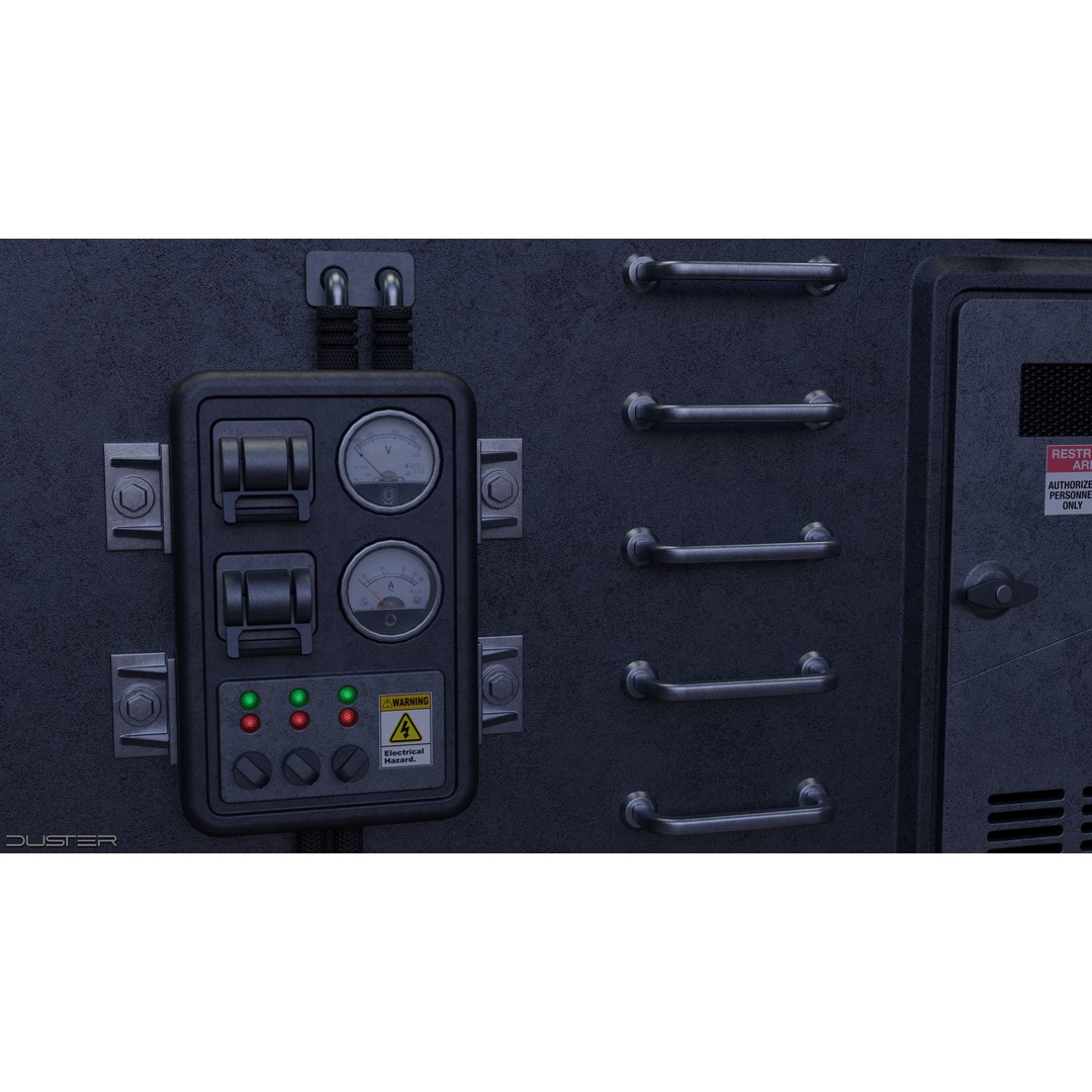 Sci-Fi Generator 3D Model – Industrial Transformer with PBR Textures - View 4