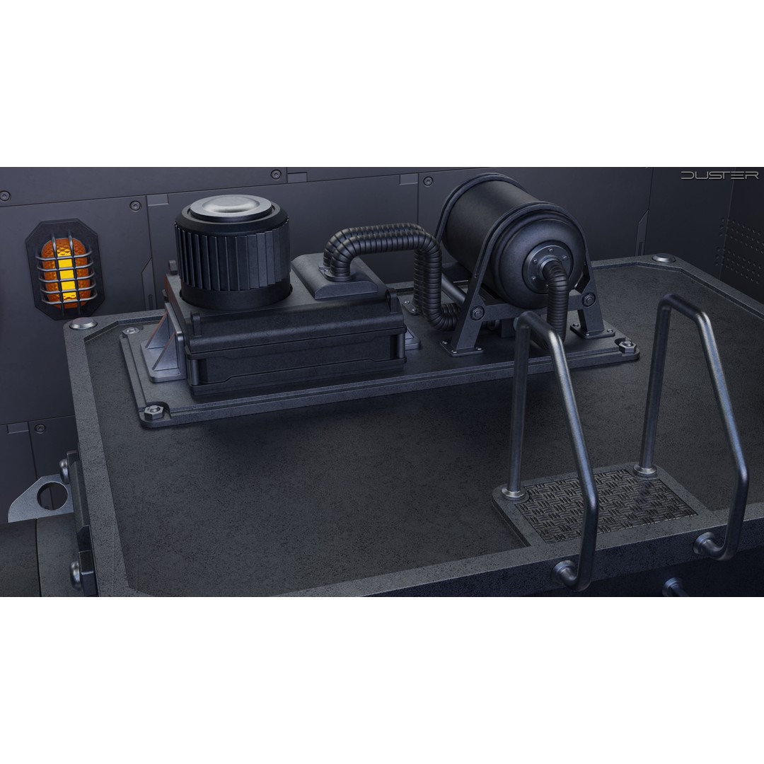 Sci-Fi Generator 3D Model – Industrial Transformer with PBR Textures - View 6