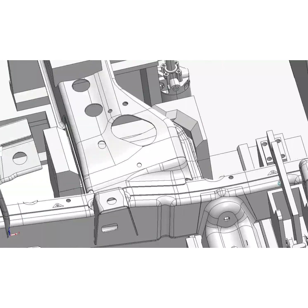 Car Chassis Welding Fixture 3D Model – High Precision CAD Design, FBX