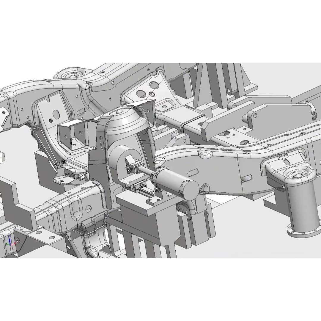 Car Chassis Welding Fixture 3D Model – High Precision CAD Design, FBX - View 13