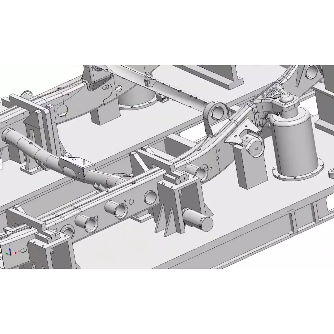 Car Chassis Welding Fixture 3D Model – High Precision CAD Design, FBX - View 14