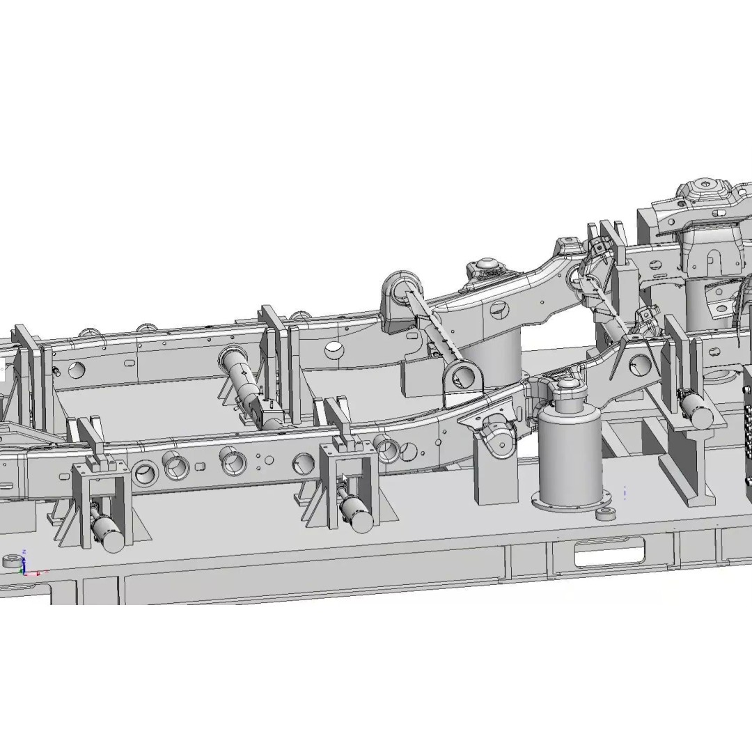 Car Chassis Welding Fixture 3D Model – High Precision CAD Design, FBX - View 15