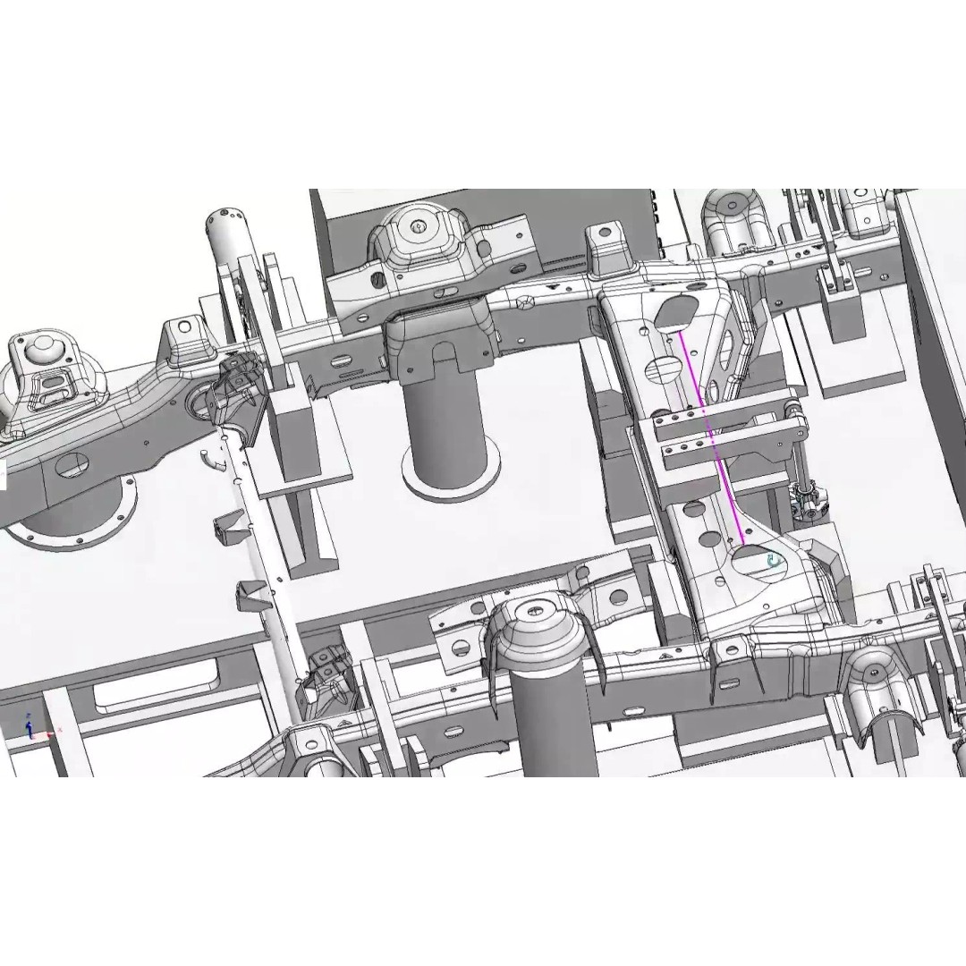 Car Chassis Welding Fixture 3D Model – High Precision CAD Design, FBX - View 21