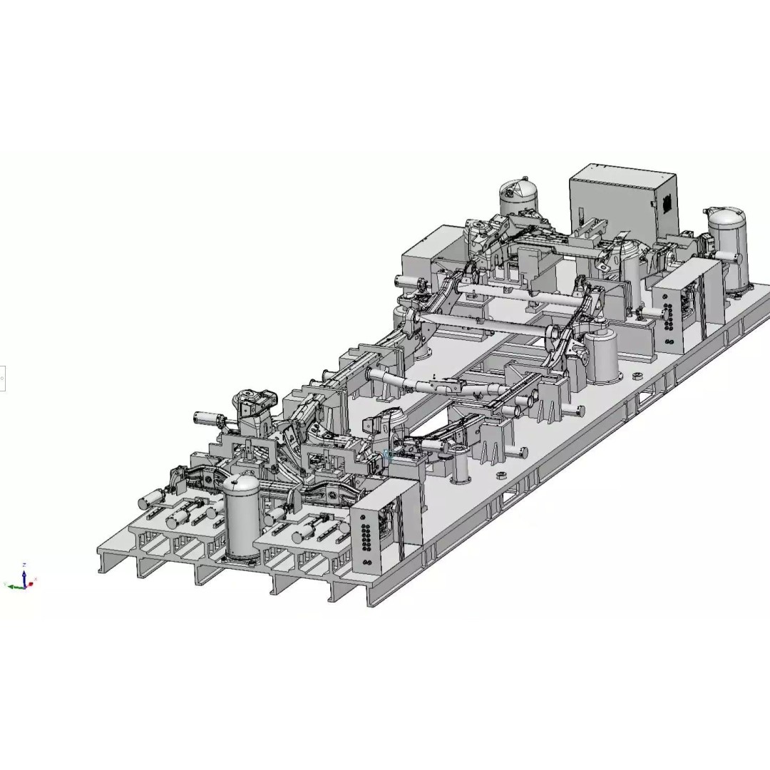 Car Chassis Welding Fixture 3D Model – High Precision CAD Design, FBX - View 5