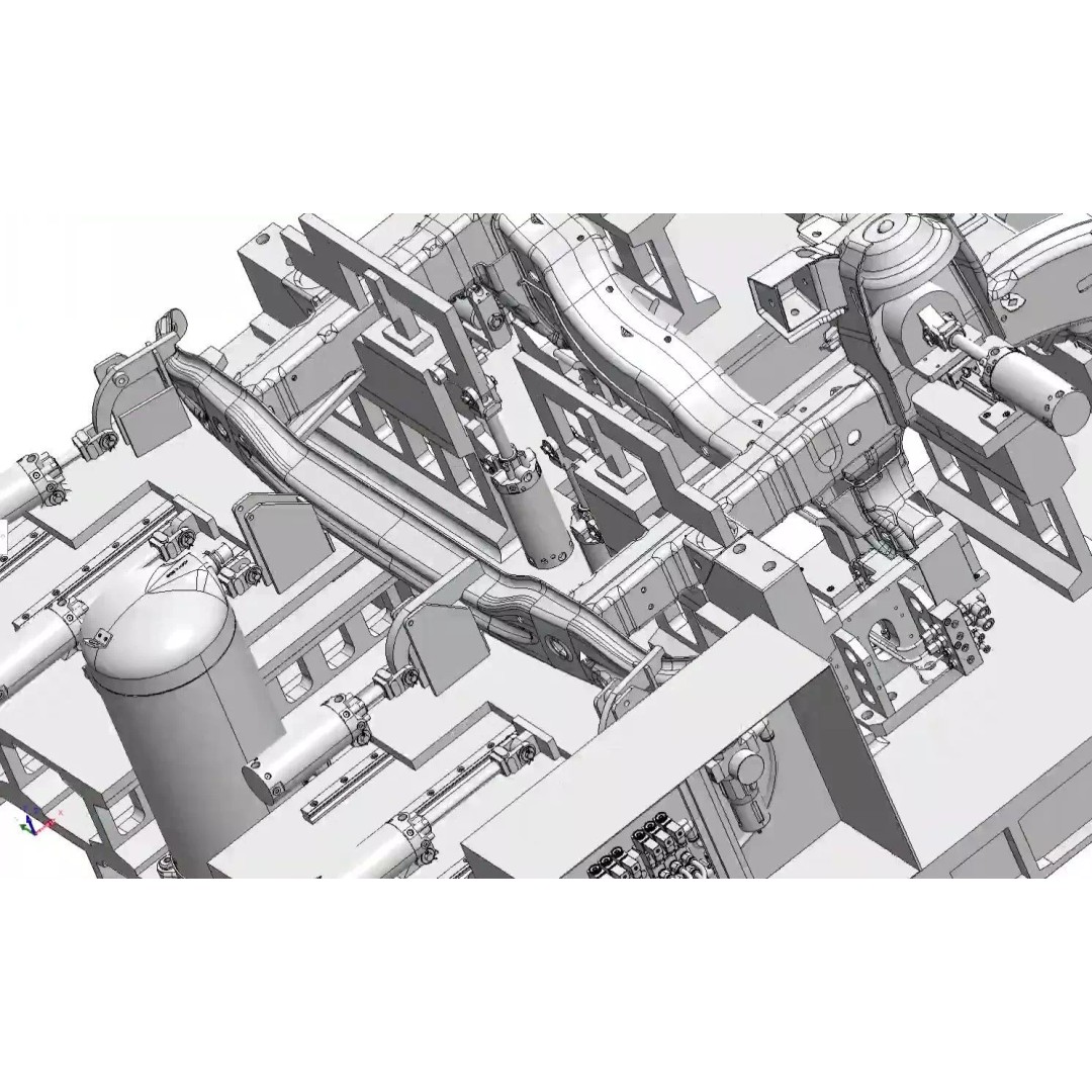 Car Chassis Welding Fixture 3D Model – High Precision CAD Design, FBX - View 7