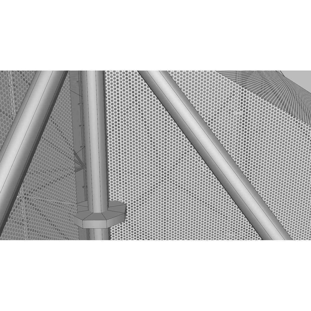 Layher Structure Pavilion 6 3D Model – Architectural Pavilion, FBX, OBJ