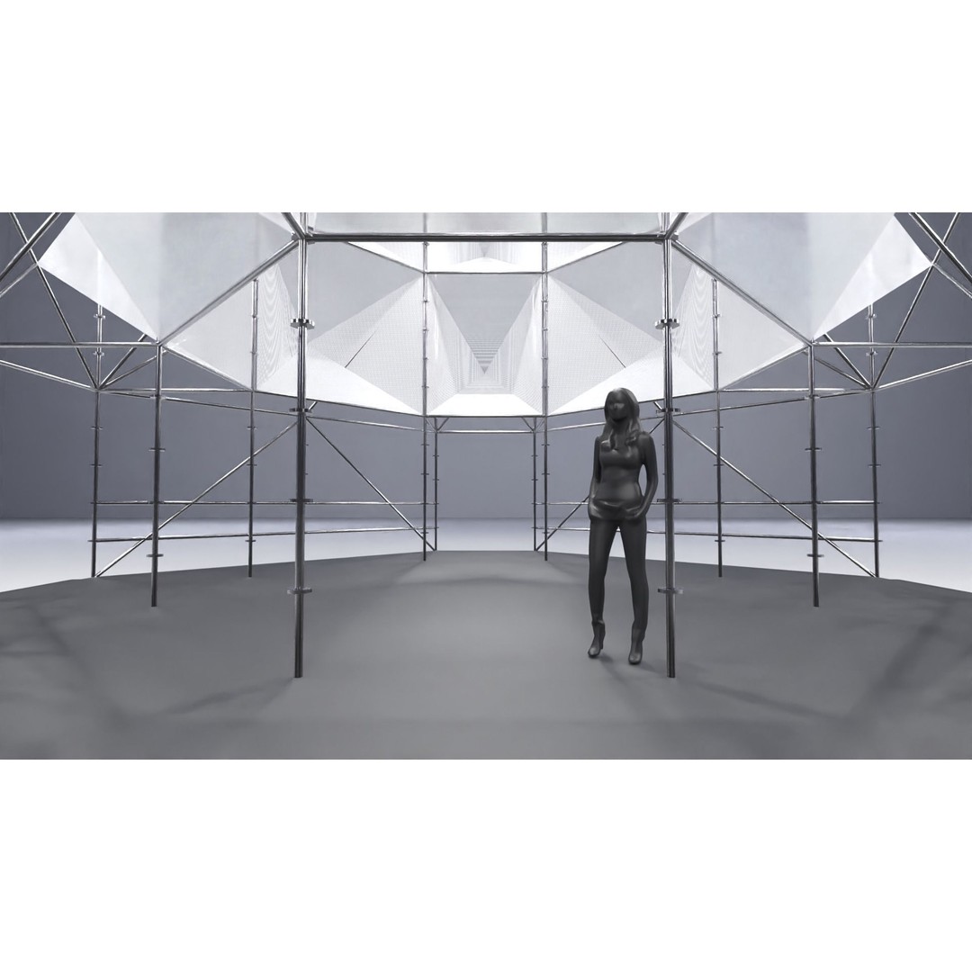 Layher Structure Pavilion 6 3D Model – Architectural Pavilion, FBX, OBJ - View 11