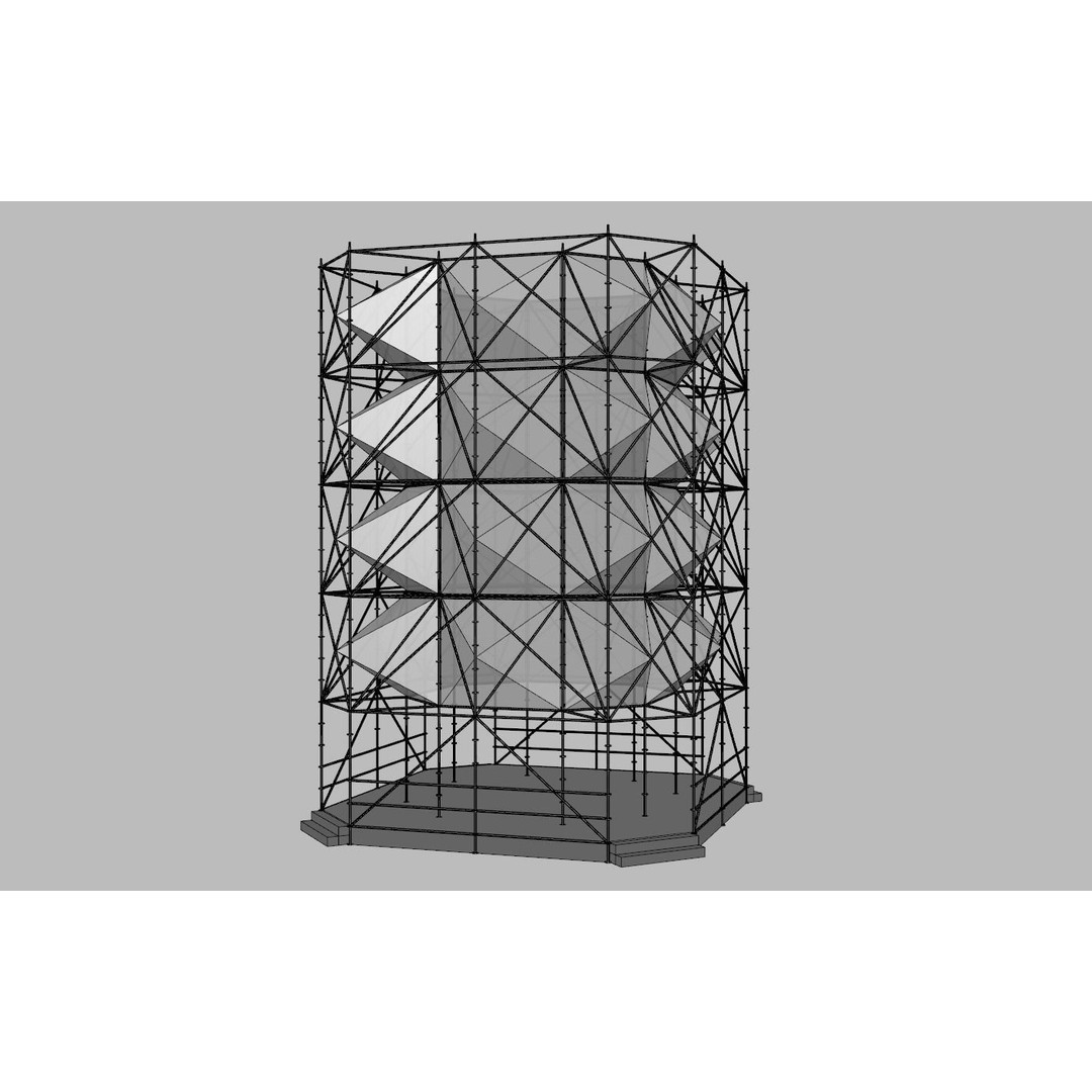 Layher Structure Pavilion 6 3D Model – Architectural Pavilion, FBX, OBJ - View 14