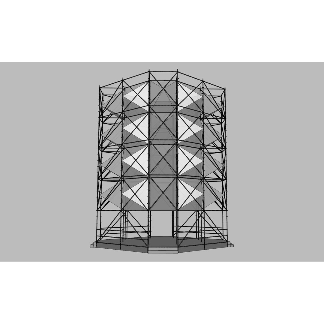 Layher Structure Pavilion 6 3D Model – Architectural Pavilion, FBX, OBJ - View 15