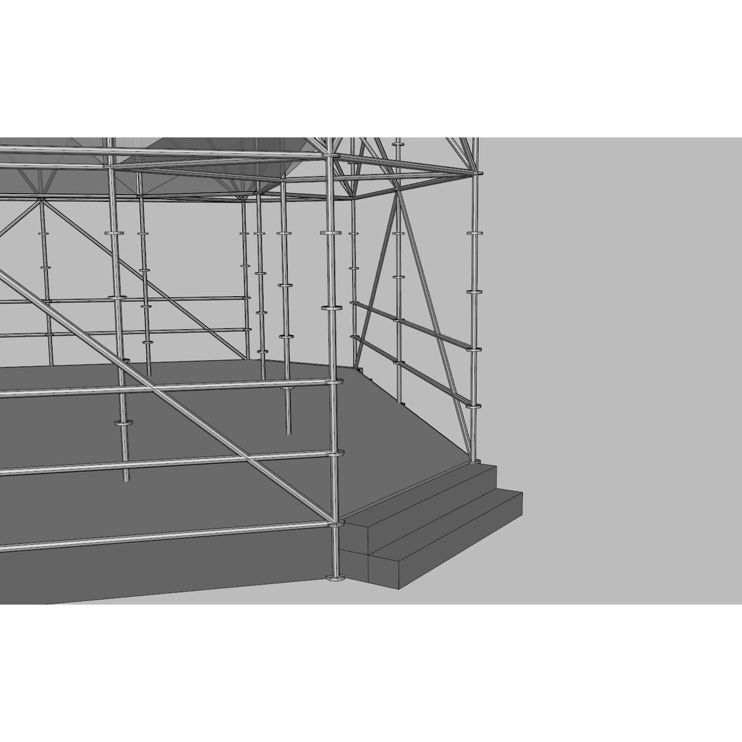 Layher Structure Pavilion 6 3D Model – Architectural Pavilion, FBX, OBJ - View 16