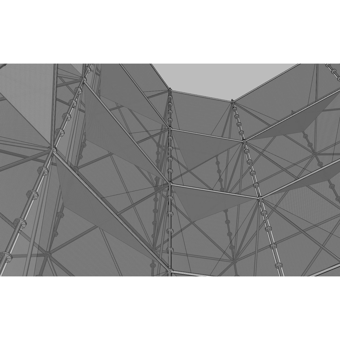Layher Structure Pavilion 6 3D Model – Architectural Pavilion, FBX, OBJ - View 18
