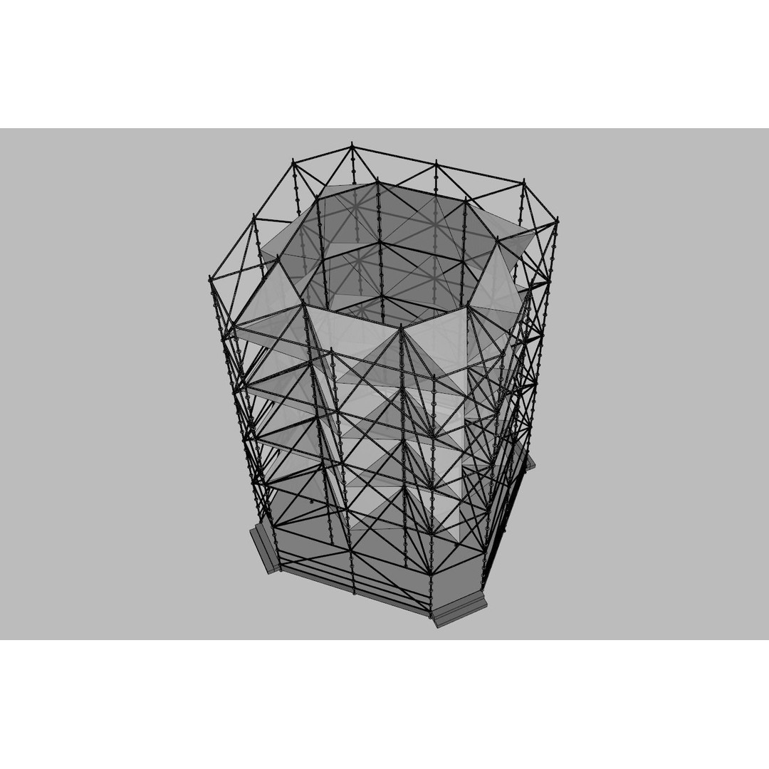 Layher Structure Pavilion 6 3D Model – Architectural Pavilion, FBX, OBJ - View 19