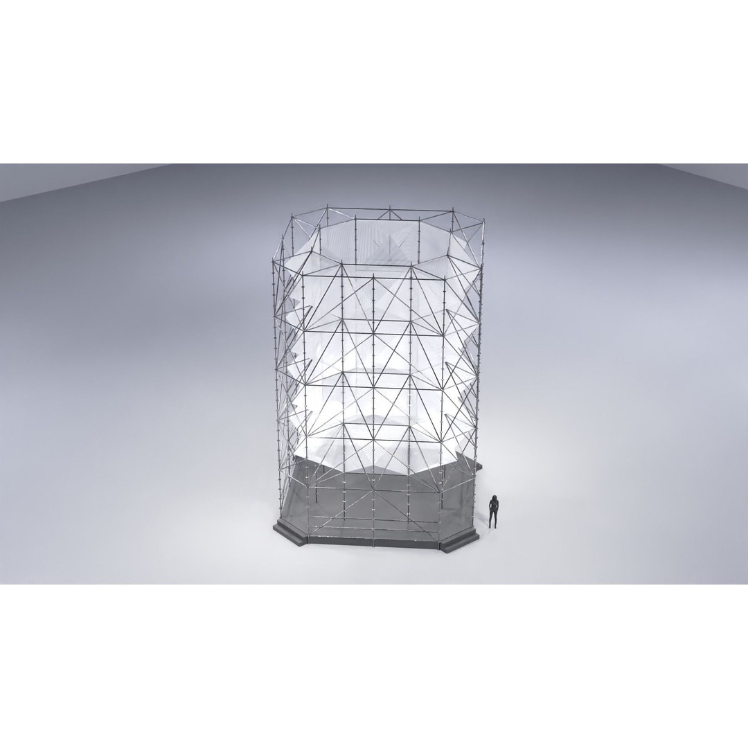 Layher Structure Pavilion 6 3D Model – Architectural Pavilion, FBX, OBJ - View 4