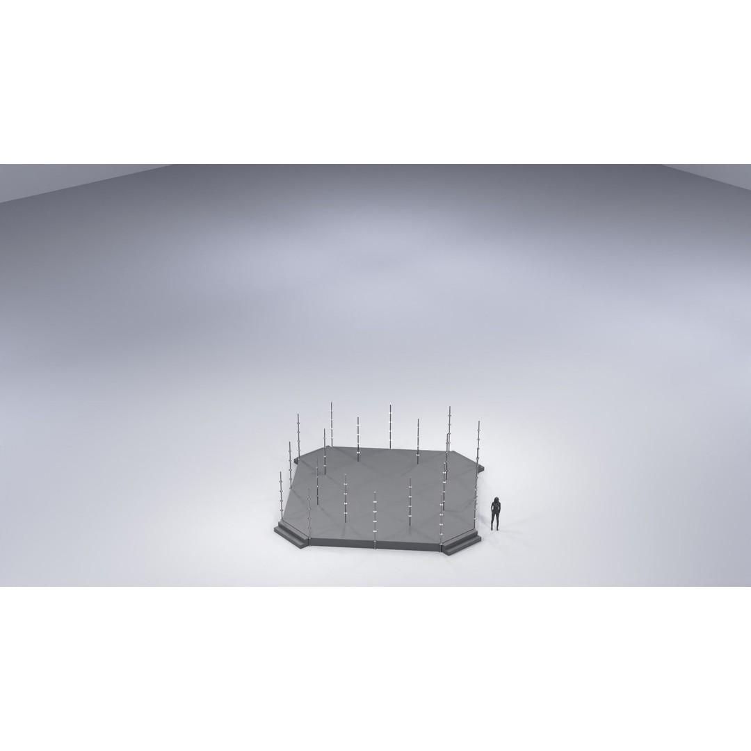 Layher Structure Pavilion 6 3D Model – Architectural Pavilion, FBX, OBJ - View 6