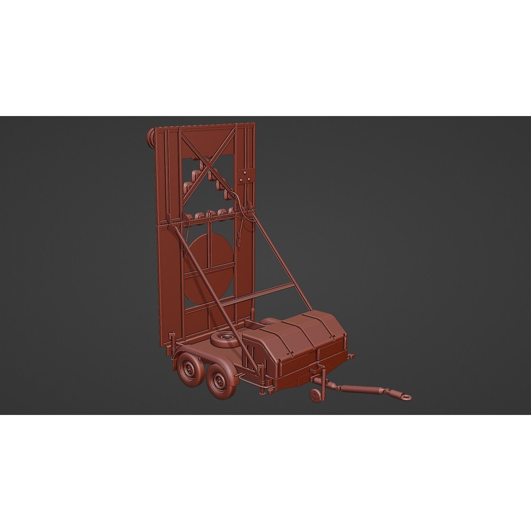 European Arrow Board Trailer 3D Model – High Detail PBR Asset, FBX - View 12