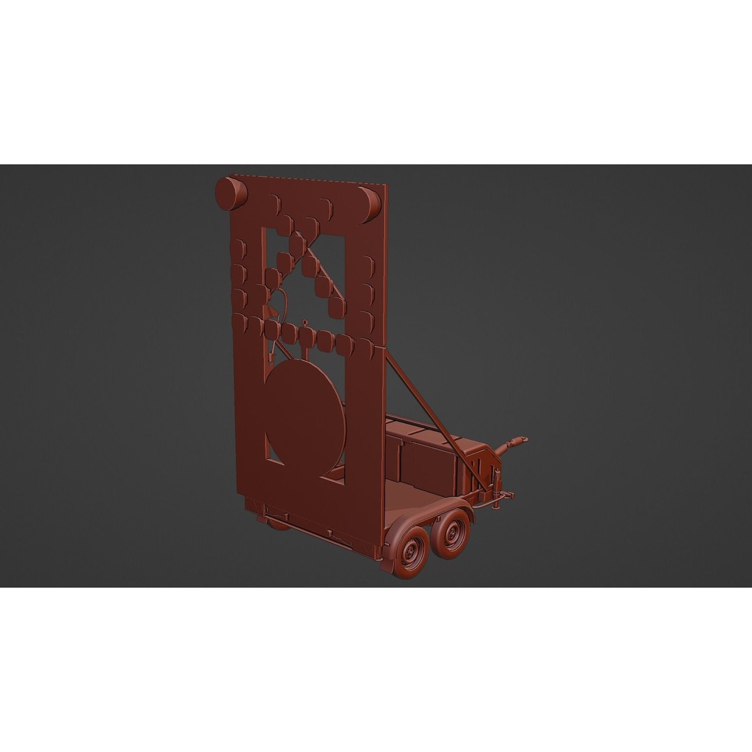 European Arrow Board Trailer 3D Model – High Detail PBR Asset, FBX - View 6