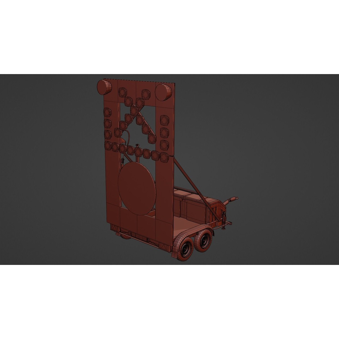 European Arrow Board Trailer 3D Model – High Detail PBR Asset, FBX - View 7
